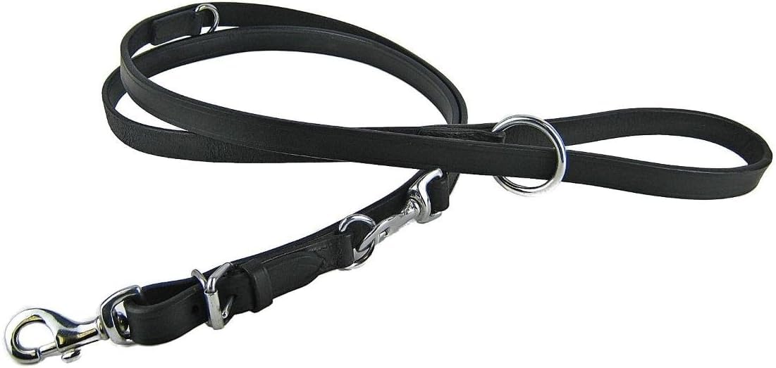 Avon Pet Products Police Style Training Leather Dog Lead, 78-Inch, Black