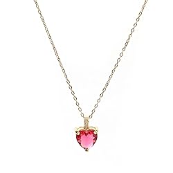 Lit Wall July Birthstone Necklace, 14K Gold Plated