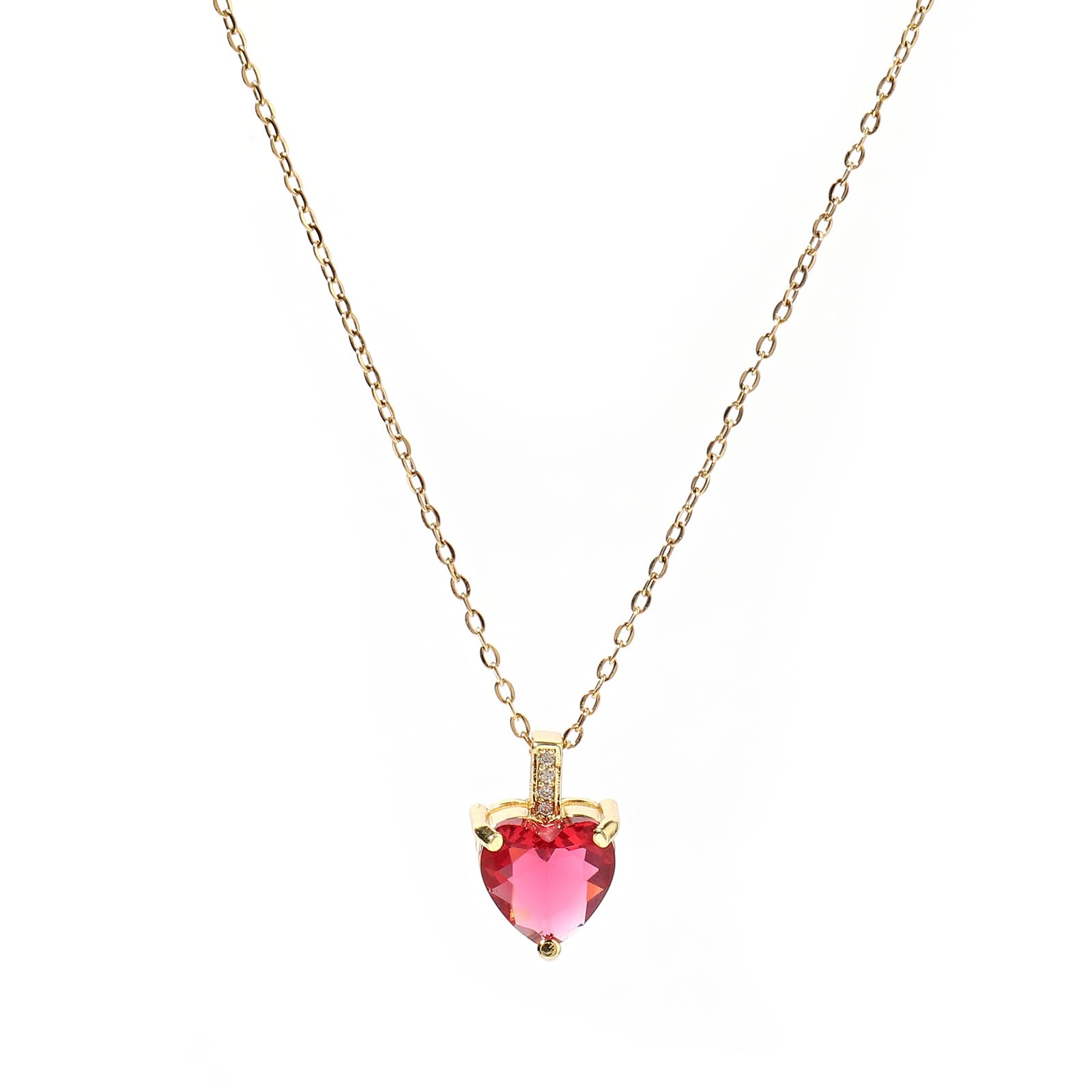 Lit Wall July Birthstone Necklace, 14K Gold Plated