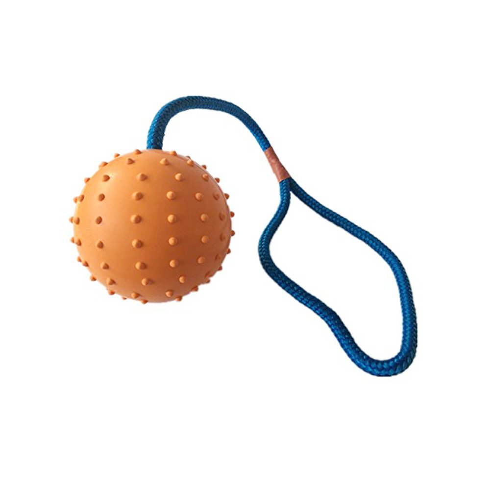 Dog Chew Toy Durable Non-Toxic Toy Balls for Small Dogs Soft Bouncy Rubber Dog Ball Launcher for aggressive chewers training Pet Dog Cat Exercise and Reward Toy