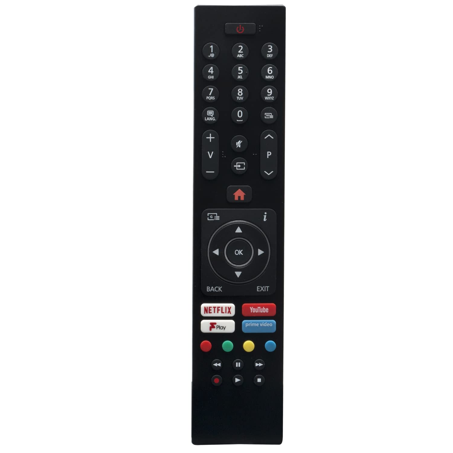 VINABTY RC43137 RC-43137 RC43137P LUX0140006/01 LUX0143006/01 Replacement Remote Compatible with MEDION Smart TV Luxor Bush Digihome Finlux Electriq JVC