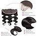 9A Peruvian Body Wave Bundles with Frontal (16/18/20+14 Inch Frontal) Ear to Ear Lace Frontal Closure, Peruvian Virgin Human Hair Bundle with Frontal Unprocessed Human Hair Natural Black Color
