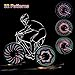 SOOQOO Bicycle Rim Lights, Waterproof Bike Spoke Light, 32LED 32 Changes Patterns Bicycle Wheel Lights, Double-Sided Colorful Bicycle Tire Decorations Lamp Accessoriesthumb 1