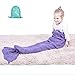 SENYANG Mermaid Tail Blanket, Mermaid Blanket for Kids Hand Crochet Snuggle Kids Mermaid Blanket for Girls, Sweet Girls Gifts for Girls Toys (Ruffle-Purple)