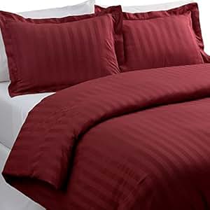 Amazon.com: Damask Stripe 4 Piece Comforter Set, 100%