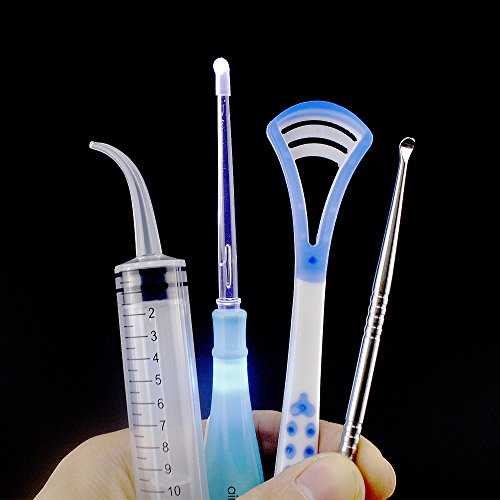 Airgoesin Professional Tonsil Stone Remover Tool LED Light (Blue