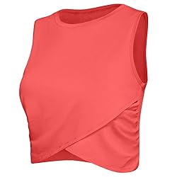 Sanutch Crop Top Athletic Shirts for Women Running