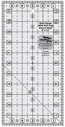 Creative Grids Basic Range 6" x 12" Rectangle Quilt Ruler (CGRBR5)