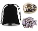 Wudygirl 100 PCS Velvet Drawstring Bags Jewelry Pouches Drawstring Bags 5X6'' Cloth Gaming Dice Fingertip Gyro Marble Jewelry Bags (100PCS Black, 5x6)