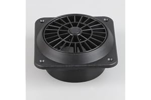 SundiooK 75mm for Diesel Heater Air Duct Outlet, for 360° Adjustable ABS Plastic Vent for Eberspacher for Propex, Black