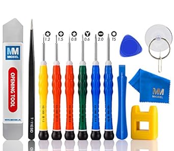 MMOBIEL 14 in 1 Professional Anti Static Screwdriver Tool Kit with Y 0.6 and Instant Magnetizer/Demagnetizer for iPhone X, 8/8 7/7 Plus