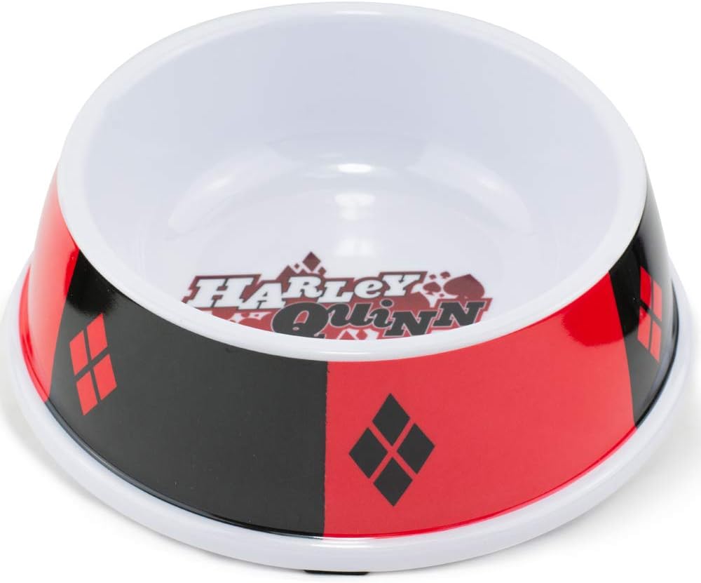 Buckle-Down Dog Food Bowl Harley Quinn Diamon Icon Diamonds 16 Ounces