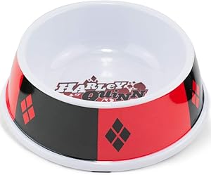 Buckle-Down Dog Food Bowl Harley Quinn Diamon Icon Diamonds 16 Ounces