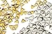 Premium Quality Set of 250 5mm Gold And Silver Triangle Metal Studs Manicure Nail Art Decorations By VAGA