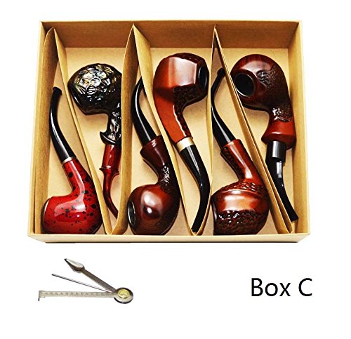 Amazon.com: Smoking pipe, set of 6pcs, smoking pipe gift box, smoking ...
