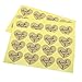 Hybsk(TM Thank You Heart-Shaped Kraft Paper Sticker Labels Packaging Seals Crafts Wedding Favor Tag Toppers (Set of 120)