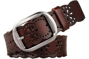 JASGOOD Fashion Women's Genuine Leather Waist Belt With Alloy Buckle