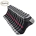 Low Cut Compression Socks for Men and Women(6 Pairs), No Show Ankle Running Socks Nano Socks with Arch Support for Plantar Fasciitis, Cyling, Athletic, Flight, Travel, Nurses. Black L/XL