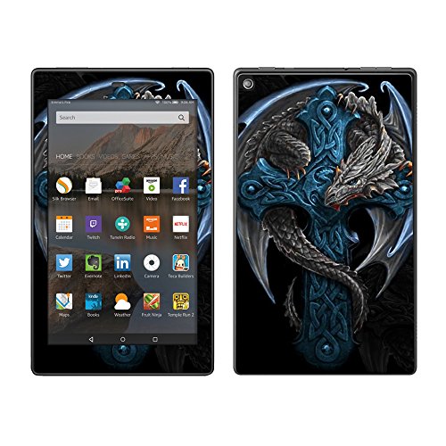 Skin-Decal-Vinyl-Wrap-for-Amazon-Fire-HD-8-Tablet-8-inch-stickers-skins-cover-Dragon-on-Cross