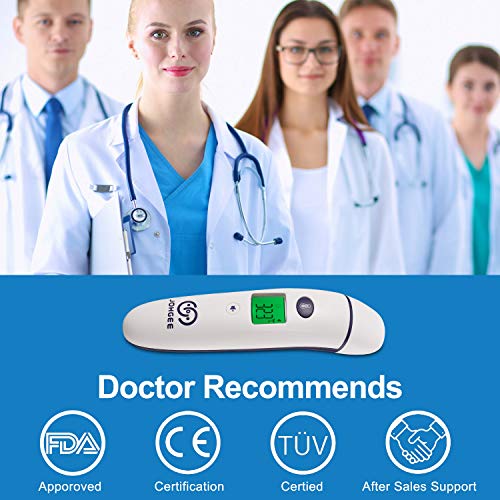 Johgee Baby Thermometer for Fever, Forehead and Ear Thermometer, Digital Medical Thermometer for Infants Kids Adults 5 Modes Digital Infrared Thermometer Professional Certification