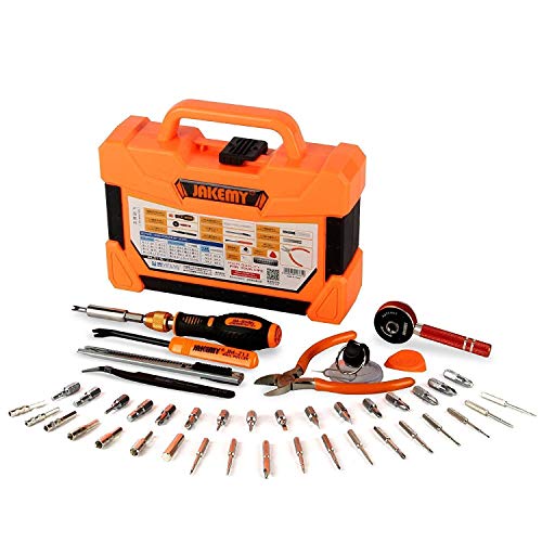 Jakemy 1/4-Inch Dual Drive Ratcheting Screwdriver Set (Wrench) , Magnetic Driver Kit, Professional Repair Tool Kit for iPhone, iPad, Cell Phone, Tablet, PC, Laptop, MacBook, Electronics Disassembly