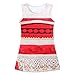 AOVCLKID Moana Little Girls' Dress Princess Cartoon Party Dress (Red 140/6-7Y)