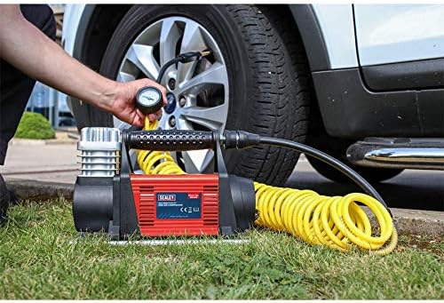 Sealey MAC06 12V Heavy-Duty Mini Air Compressor, Multicoloured - Image 3