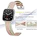 Maledan Compatible with Fitbit Versa Bands for Women Men, Small, Rainbow Pattern