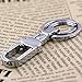 maycom® Pants Buckle Clip on Belt Polished Sliver Double Loops Keyring Keychain Car Key Chain Ring Key Fob 84019