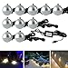 FVTLED Pack of 10 Low Voltage LED Deck Light Kit Φ1.38 Waterproof Outdoor Step Stairs Garden Yard Patio Landscape Decor Lights Warm White Lamp