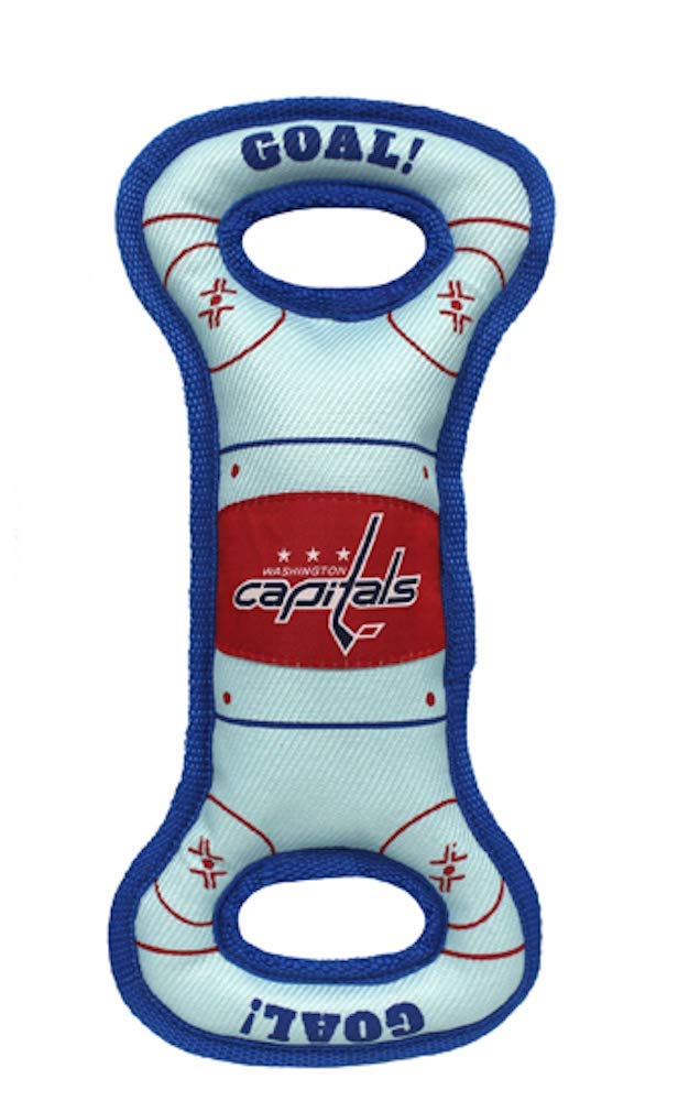 Pets First NHL Washington Capitals Hockey Field Dog Tug Fetch Squeak Chew Toy