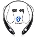 Redlink Bluetooth Stereo Headset Water-resistant Neckband Sport Earbuds CVC6.0 Noise Isolating In-Ear Headphones with Microphone (Black)