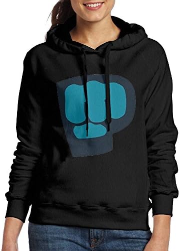 Jeekluo Womens Best Pewdiepie Brofist Logo Hoodie Sweatshirt Black