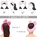 Hairizone 2 Pack Makeup Headbands for Washing Face Shower Spa, Soft and Cute Big Bow Hair Bands for Women and Girls (Pink Polka Dot/Red Heart Dot)