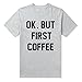 YITAN Women's Street Summer Short Sleeve Cute Funny T Shirts Printed Letter Funny Graphic Tees Grey Medium