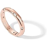 PAVOI 14K Gold Plated Cubic Zirconia Rings for Women | Classic Stackable Ring Band for Women