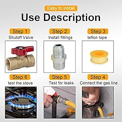 TT FLEX Gas Connector Kit, Gas Hose Gas Line for