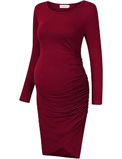 Womens Maternity Dresses Casual Ruched Short Sleeve Irregular Bodycon Mini  | Desertcart Aruba