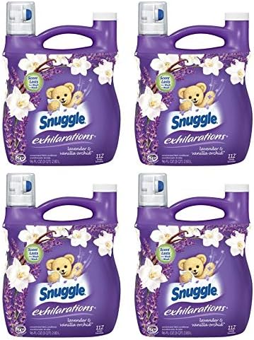 Snuggle Exhilarations Liquid Fabric Softener, White Lavender & Sandalwood Twist, 96 oz (Pack of 4)