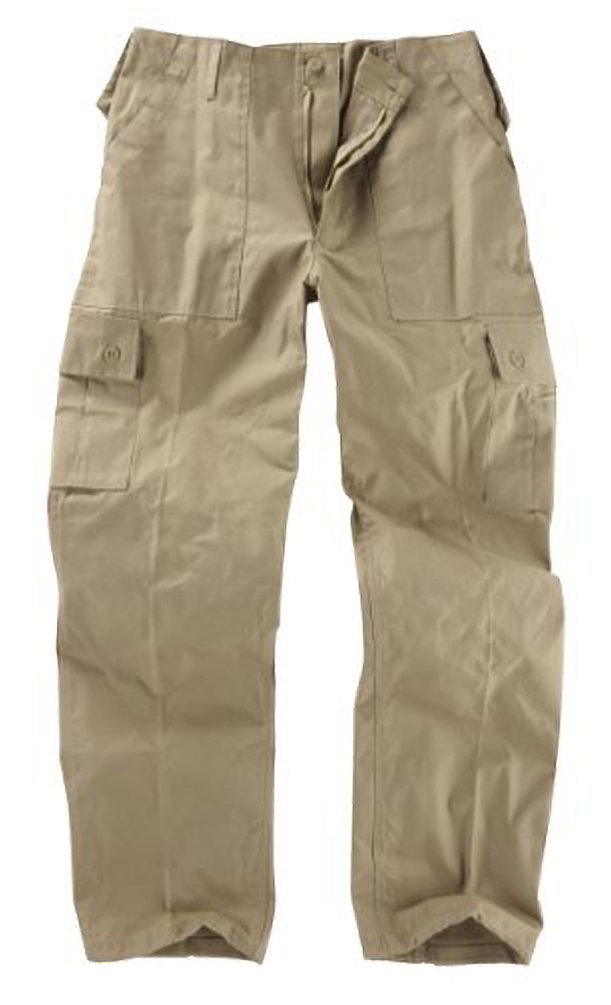6 Pocket Basic Combat Cargo Trousers - Beige (32)