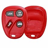 KeylessOption Just the Case Keyless Entry Remote Key Fob Shell - Red