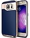 Caseology Wavelength for Galaxy S6 Case (2015) - Stylish Grip Design - Navy Blue