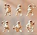 40 Black & White Mini Karate Ninjas Warriors Fighters Figures Cupcake Cake Toppers Ninja Kung Fu Guys Martial Arts Men Lot Party Favors