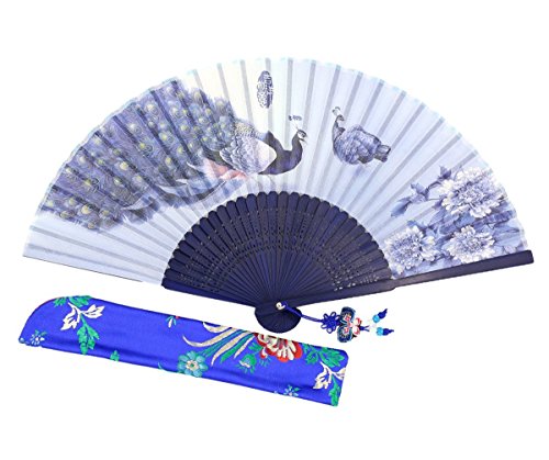 Wise Bird Chinese Fan Japanese Folding Hand Fan, Vintage Retro Style Fan 8