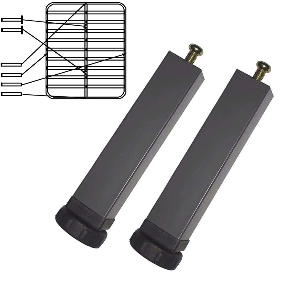 2 Pack Adjustable Metal Furniture Legs for Bed Cabinet Furniture Sturdy Easy Install Support Legs (24-32cm Height)