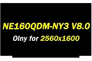 PEHDPVS Replacement for Asus ROG Zephyrus M16 GU603 GU603H Display GU603HR GU603HM NE160QDM-NY3 V8.0 B160QAN02.Q MNG007DA1-6 165Hz 2560(RGB)×1600 16" LCD Laptop Panel (Only for Non-Touch Screen)