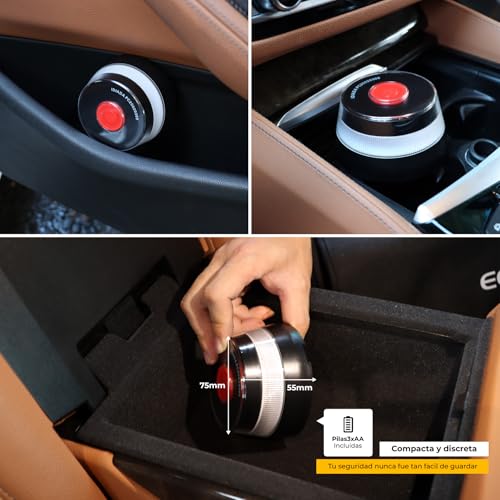 Aogled Luz V16 Conectada DGT 3.0 con Geolocalización,Baliza Emergencia Coche Homologada con SIM y Datos Incluidos 12 Años,Luz Señal V16 Magnética 1km,IP54,con Funda y Pilas
