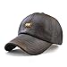 King Star Men Vintage Winter Warm Leather Adjustable Baseball Cap Coffee