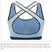 Beownwear Women's Wireless Moving Comfort Sports Bra (M, Light Blue)