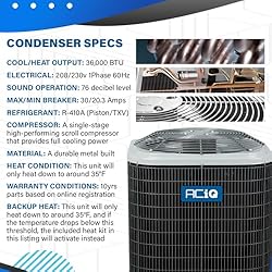 ACiQ 14.3 SEER2 3 Ton 15kW Heat Pump Split System